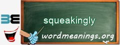 WordMeaning blackboard for squeakingly
